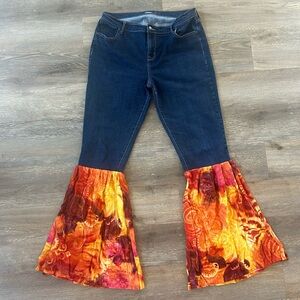 Upcycled Hippie Bell Bottoms